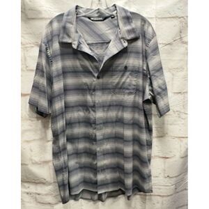 Travis Mathews Button Up‎ S/s Shirt Gray Men's XXL